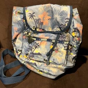 LeSportSac Hawaiian Mickey and Minnie classic small Edie backpack